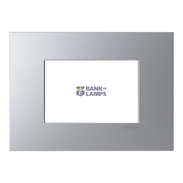Frame - 1-gang / 3-modules - Niessen logo - Silver image 1