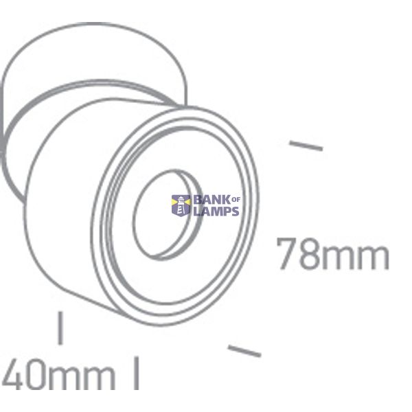 WHITE COB 8W CCTV IP20 230V image 2