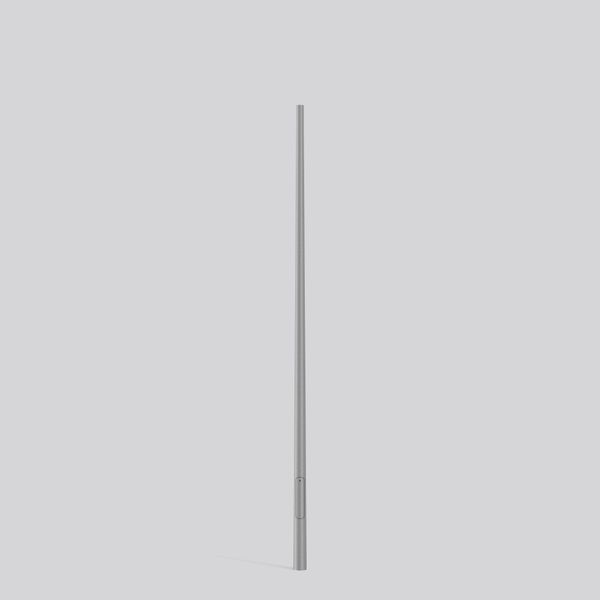 Steel pole D 129 H 4500 d 76 colour: silver image 1