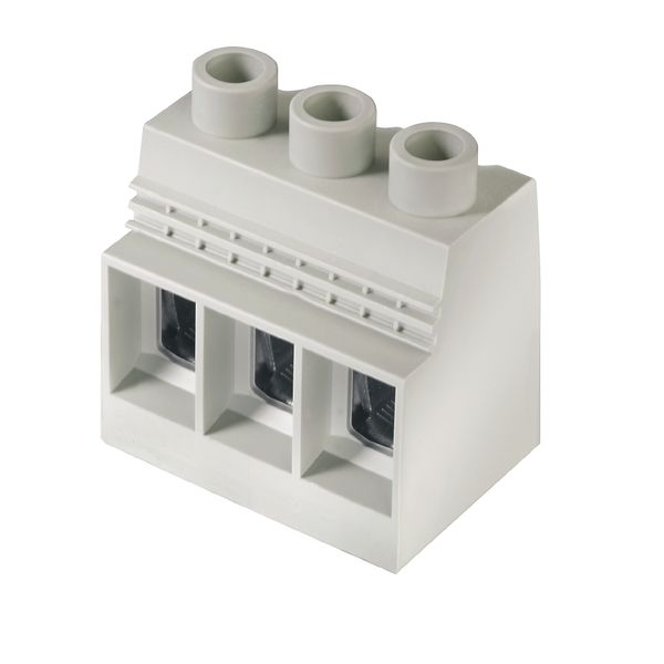 Printed circuit board terminals, 15.00 mm, Number of poles: 2, 90°, Solder pin length (l): 4.5 mm, tinned, Pebble grey, Clamping yoke connection, Clamping range, max. : 50 mm², Box image 1