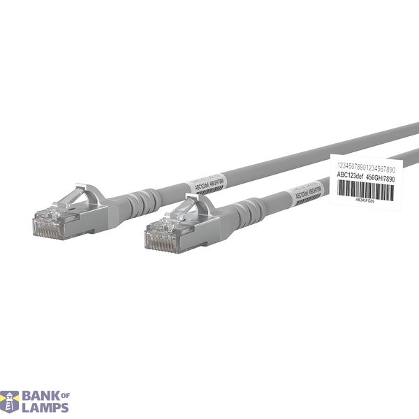 Patch cord Cat.6A AWG 26 5.0 m gray with wrap label image 2