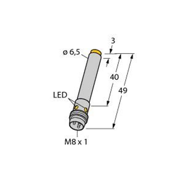 Inductive Sensor With Extended Switching Distance   NI6U-EH6.5-RP6X-V1131 image 1