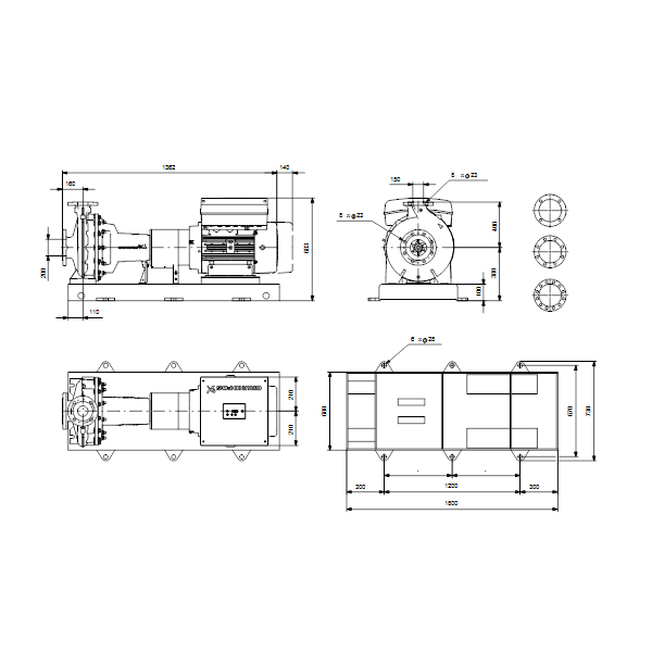 Norm foundation pump NKE 150-200/224A2F1AE-SBAQE 15,0kW 380-480 4P image 2