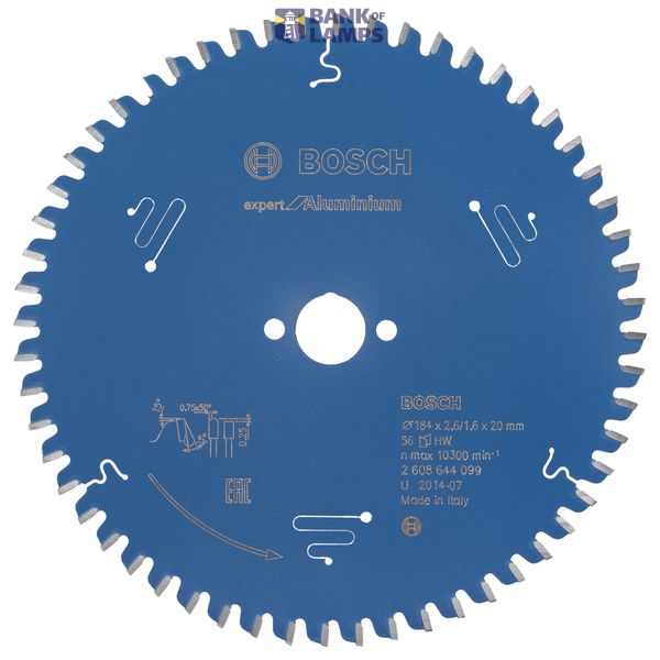 Circular saw blade Expert for Aluminium 184 x 20 x 2,6 mm, 56 image 1