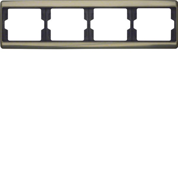 Frame 4gang horizontal Arsys light bronze, metal image 1