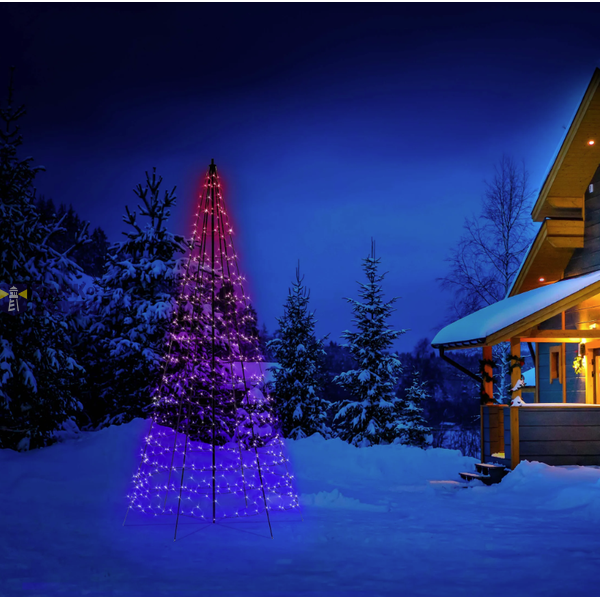 750L 5MM matt+diffuse RGB+W lens 4m light tree, pole included, BT+WiFi, Gen II, IP44, Plug F image 3