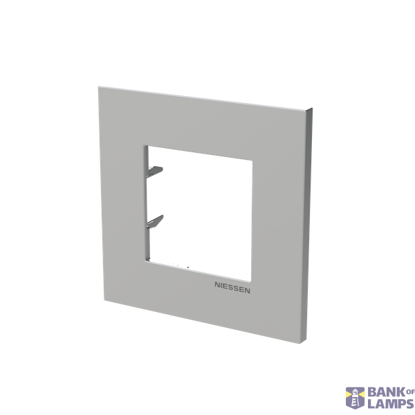 Frame 1-gang - Niessen logo - Silver image 2