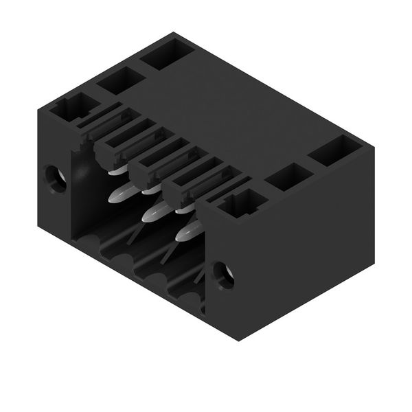 PCB plug-in connector, male header, Flange, THT solder connection, 3.50 mm, Number of poles: 8, 90°, Solder pin length (l): 3.5 mm, tinned, black, Box image 2