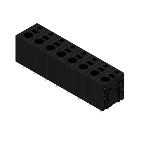 Printed circuit board terminals, 7.50 mm, Number of poles: 8, 180°, Solder pin length (l): 3.5 mm, tinned, black, PUSH IN without actuator, Box image 1