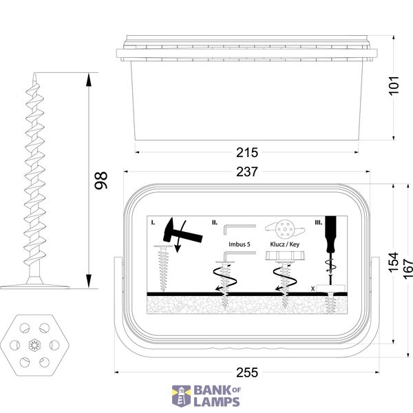 KWM-100 BOX (50 pcs.) Screw-in plug for mounting in insulation image 2