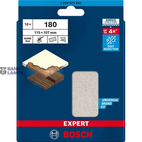 EXPERT M480 Sanding Net 115 x 107 mm, G 180, 10-pc image 3