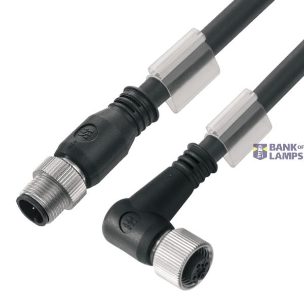 Sensor-actuator Cable, M12 / M12, Number of poles: 4, 1 m, pin, straig image 1