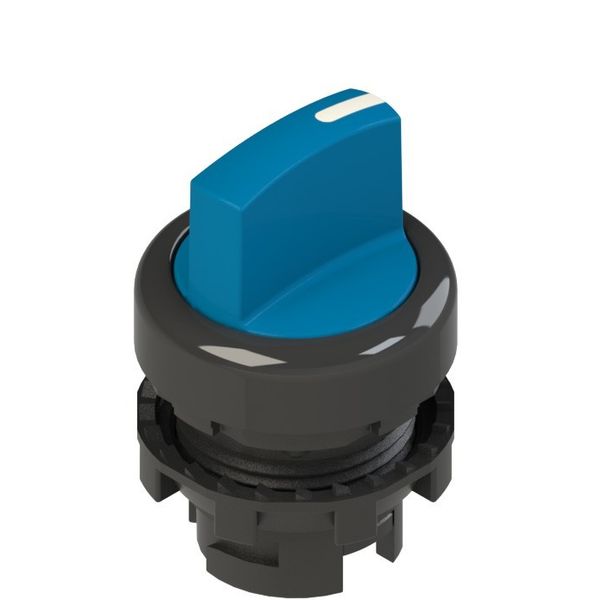 Illuminated short handle selector, 3 positions blue with marking image 1