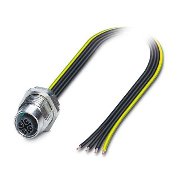 SACC-DSI-M12FSS-4CON-M16/1,0PE - Device connector, rear mounting image 2