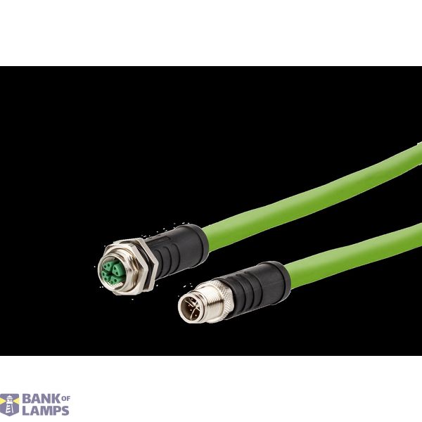M12 Industrial Ethernet cable, X-coded, 5.0 m, M12 jack straight - M12 image 1