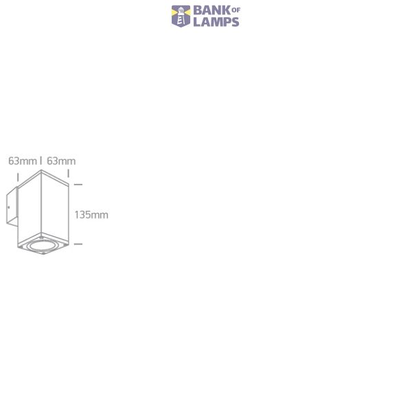 WHITE WALL GU10 10w IP54 100-240V image 3