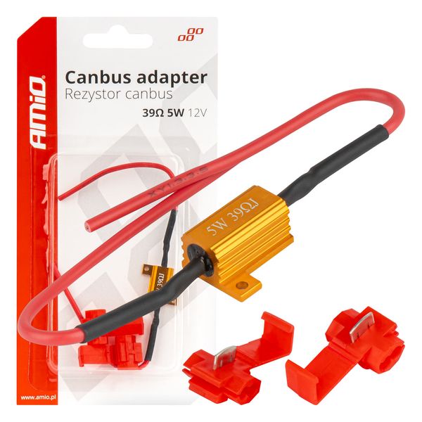 LED Canbus relay resistor 39Ω 5W AMIO-04090 image 1