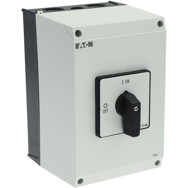 P3-100/I5 On-Off switch, P3, 100 A, surface mounting, 3 pole, with black thumb grip and front plate image 12