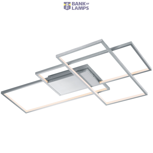 WiZ Thiago LED ceiling lamp 115 cm brushed steel RGBW image 1