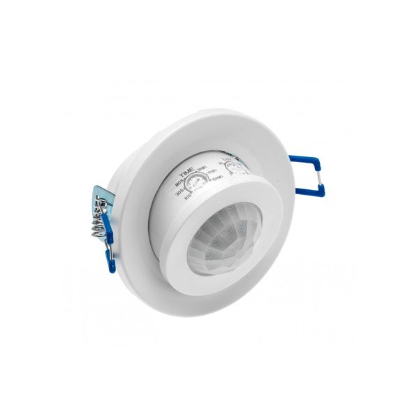 Motion detector CR-15, max. 800W, AC220-240V, 50/60Hz, angle 360°, range 8m ± 2,2-4m, IP20,  working with LED, recessed, white housing image 1