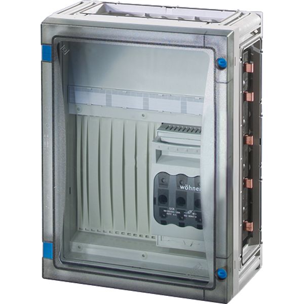 Lastscheiderkast 1x125A NH00C 3p op Rail 250A, 5pol, 270x360 wand Open (FP 3226) image 4