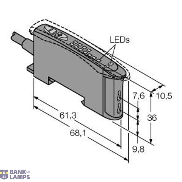 Photoelectric Sensor Photoelectric Sensor for Plastic Fibers   D10BFP W/30 image 1