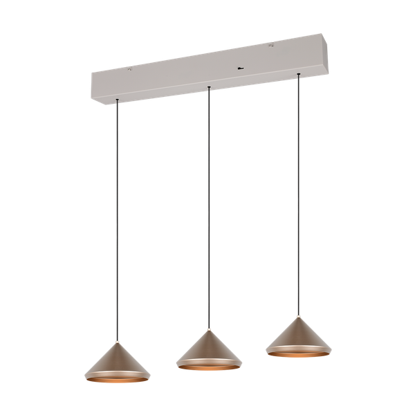Laguna LED pendant 3-pc coffee image 1