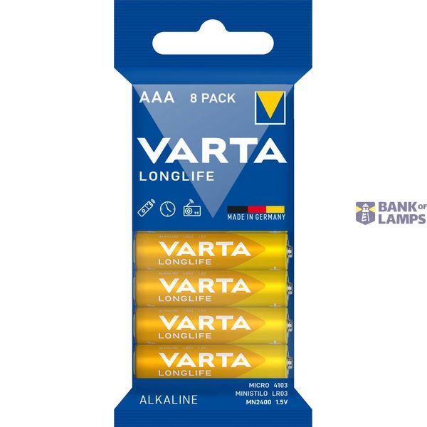 VARTA Longlife 4103 AAA 8-Shrink image 1