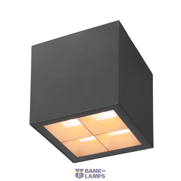 S-CUBE, ceiling-mounted light, 2700/3000K, 15W, PHASE, 80°, anthracite image 1