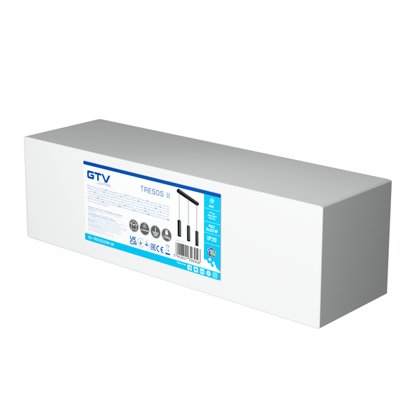 Pendant luminaire TRESOS II, IP20, max. 3*20 W, GU10, black image 3