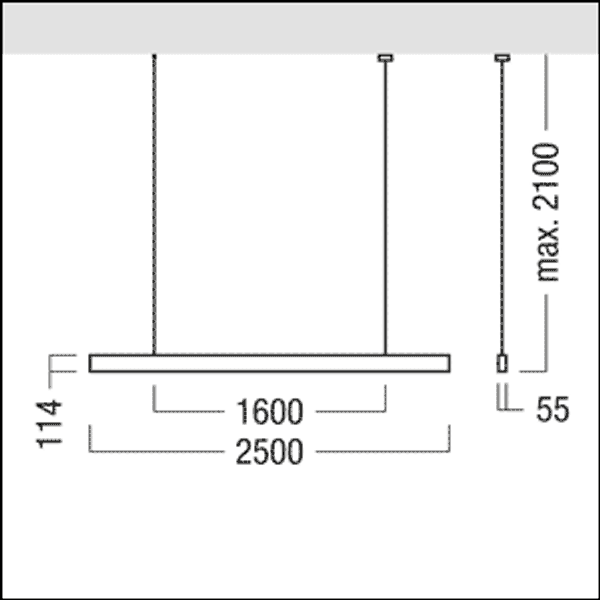 SUI TLDI TID TSG6-930 LDO 3CY MPO19 BK - LED complete luminaire image 2