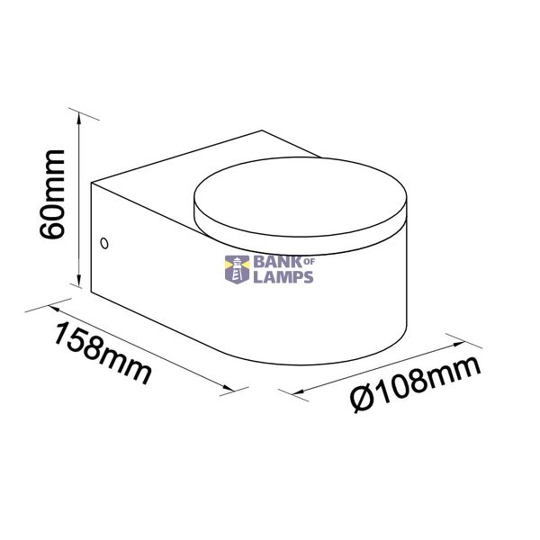 Zelda LED Large Up 11W 560lm 3000K IP54 anthracite image 12