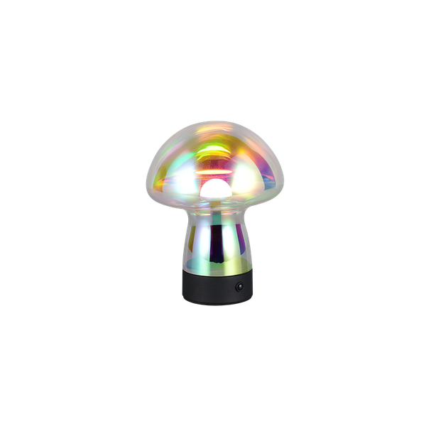 Dooley LED table lamp transparent iridescent rechargeable image 1