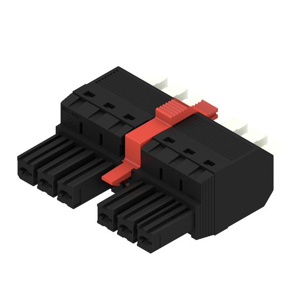 PCB plug-in connector, female plug, 7.62 mm, Number of poles: 6, 180°, PUSH IN with actuator, Clamping range, max. : 6 mm², Box image 2