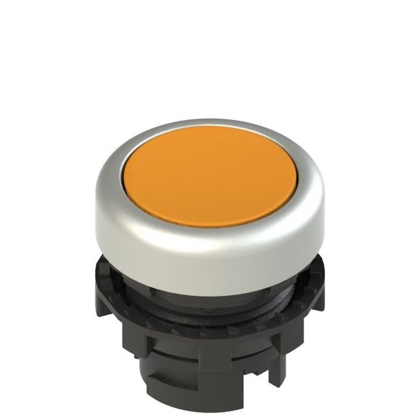 Spring-return orange flush pushbutton image 1