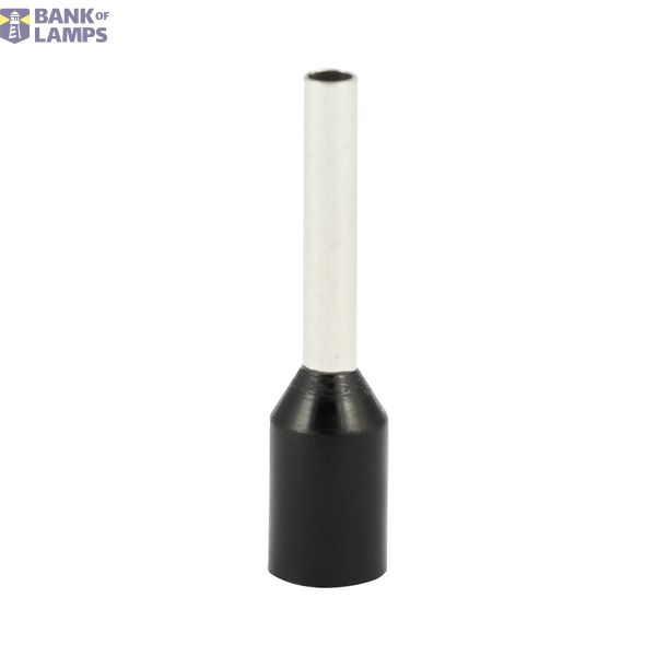 Single insulated sleeve terminal HI 1.0/10-black, Al/Cu image 1