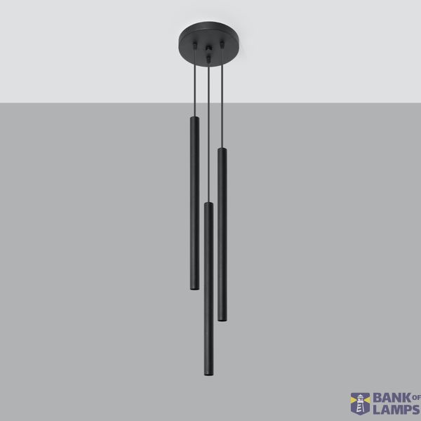 PASTELO 3P BLACK HANGING LAMP G9 3X40W IP20 image 3