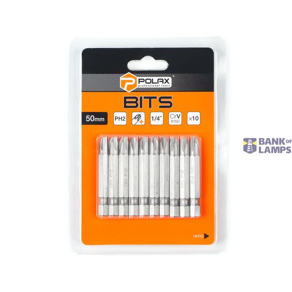 Bits，50mm，РH2 1/4" ，6150CRV (10 pcs) image 1
