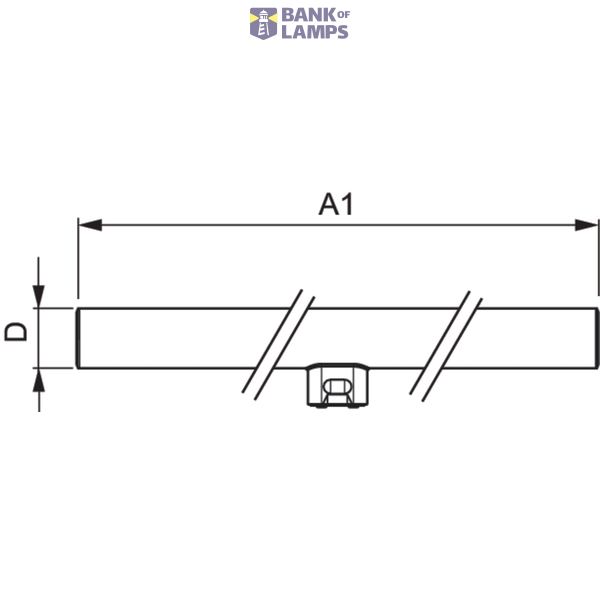 LED 3W 300mm S14D WW ND 1CT/4 image 4