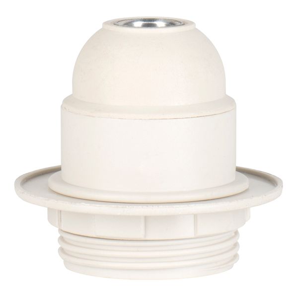 Lampholder E27 TP Half Thread + Ring White image 1