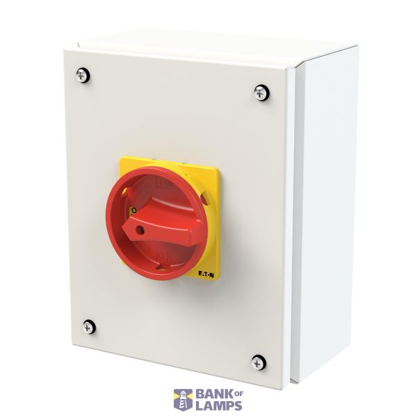P3 Main switch, 80 A,Surface mounting, 4 pole, Form SE, Red, Door coup image 1