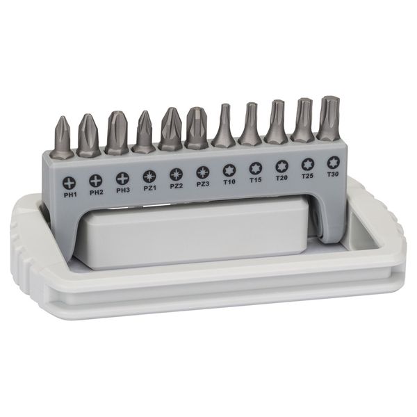 11x Screwdriver Bit Set Compact Bits+Bitholder PH/PZ/T image 2
