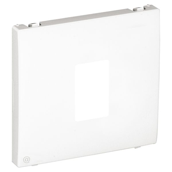 COV PLAT F/SINGLE RJ45 COMP SOCKETS WHITE image 2