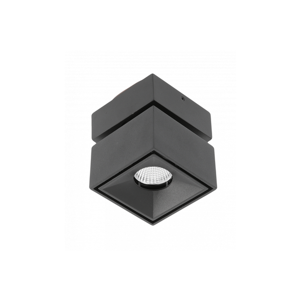LED luminaire BIANCO CCT, 8 W, 680 lm, Ra≥80, IP20, 36°, 2700/3300/4000K, square, black image 1