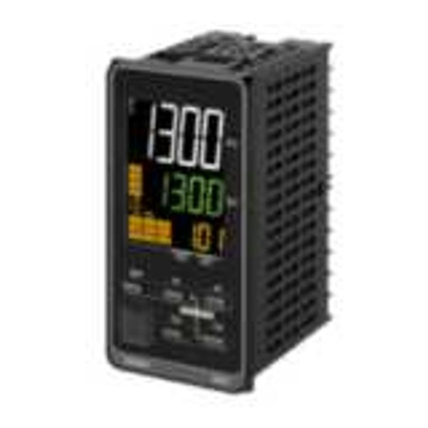 Temp. controller, PRO, 1/8 DIN (96x48mm),Progr.,4 AUX,1 x 12 VDC pulse E5EC5535A image 2