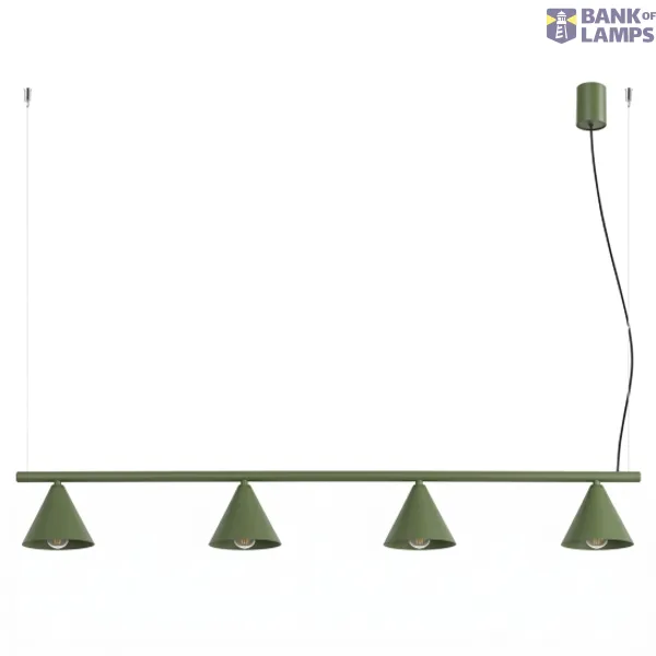 Chandelier NOX 4L olive green image 1