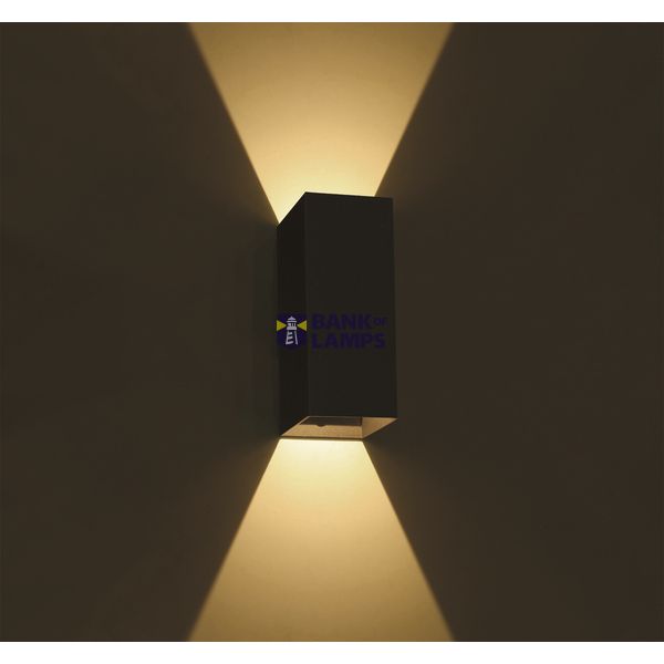 BLACK WALL 2x3W WW IP54 DARK LIGHT 100-240V image 1