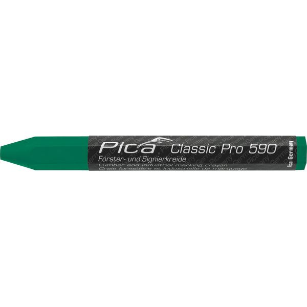 Pica 12st 590/36 Marking Chalk PRO 12x120mm green image 1