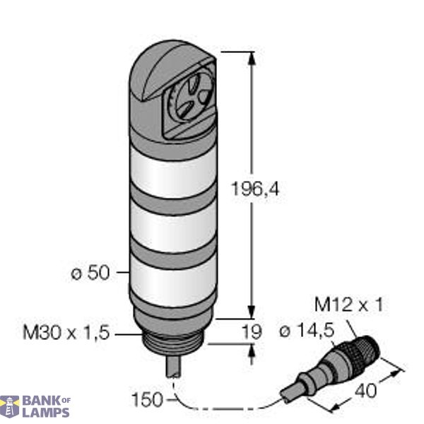 LED Signal Light Tower Light   TL50HGYRALSQP image 1