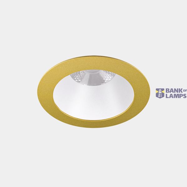 Downlight Play Deco Symmetrical Round Fixed 17.7W LED warm-white 2700K CRI 90 33.6º PHASE CUT Gold/White IP54 1554lm image 1